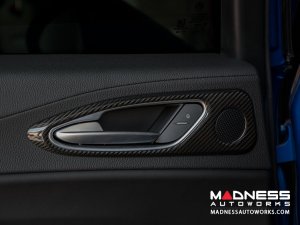 Alfa Romeo Giulia Interior Door Handle Surround Trim Kit - Carbon Fiber - Feroce Carbon